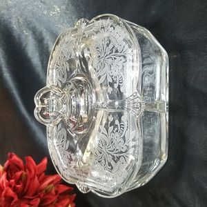 Paden City Covered Three Part Candy Dish
